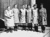1978 - Pracovníci družstva v Čížkově. Zleva Věra Berdychová, Marie Linhartová, Helena Linhartová, Anna Nováková, Blažena Suchá a Maruška Houšková