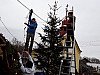 Zdobení vánočního stromu u kapličky v Chyníně 27. 11. 2021
