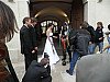 Zatahování svatební kolony u hasičské zbrojnice v Zahrádce 15.9.2012
