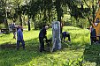 Instalace kamenů s pamětními deskami padlým v první světové válce v Zahrádce 15.5.2017